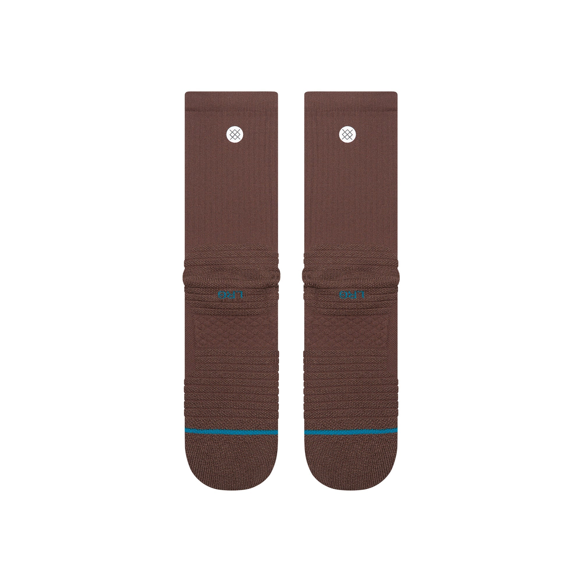 Icon Mid Solid Ribbed Crew Socks