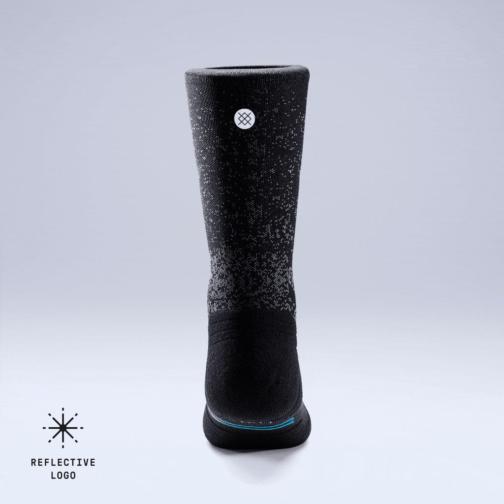 Icon Mid Solid Ribbed Crew Socks